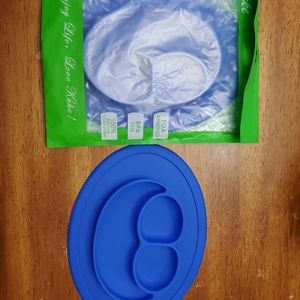 Silicone Seperated Toddler Feeding Dish Bowl Anto Slip Mini Placemat